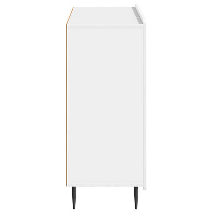Sideboard High Gloss White 89 x 34.5 x 82 cm Engineered Wood