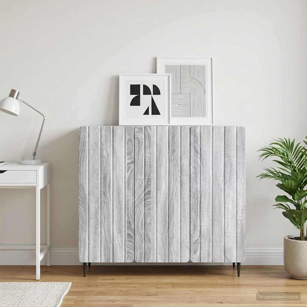 Sideboard Grey Sonoma 89 x 34.5 x 82 cm Engineered Wood
