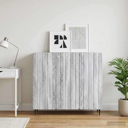 Sideboard Grey Sonoma 89 x 34.5 x 82 cm Engineered Wood