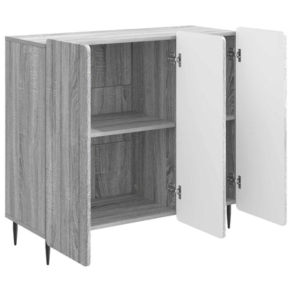 Sideboard Grey Sonoma 89 x 34.5 x 82 cm Engineered Wood