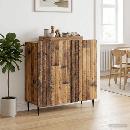 Sideboard Old Wood 89 x 34.5 x 82 cm Engineered Wood