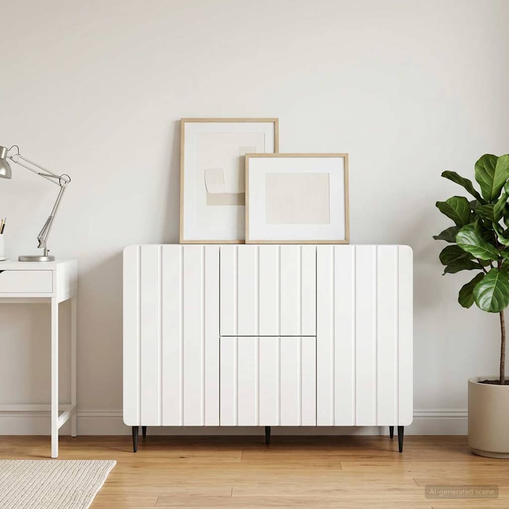Sideboard with Drawer White 89 x 34.5 x 62 cm Engineered Wood