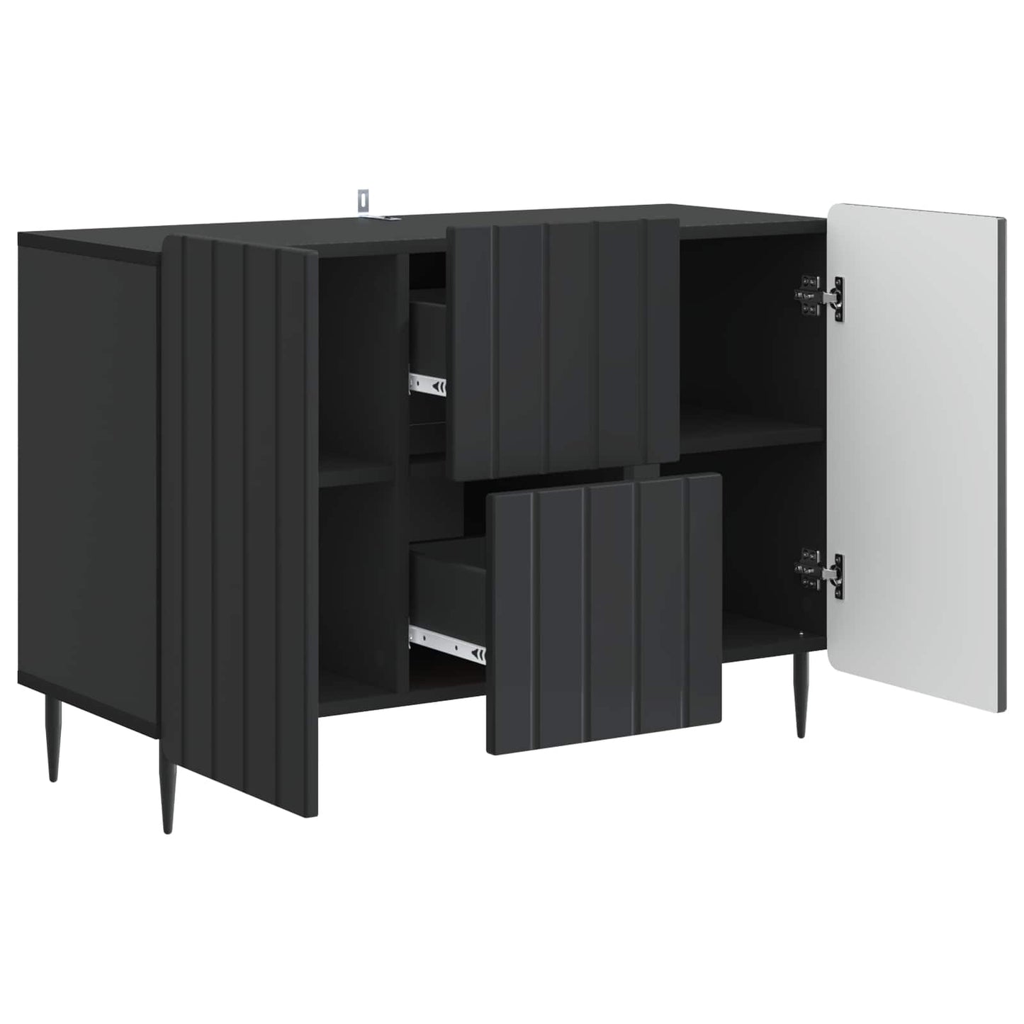Sideboard with Drawer Black 89 x 34.5 x 62 cm Engineered Wood