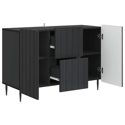 Sideboard with Drawer Black 89 x 34.5 x 62 cm Engineered Wood