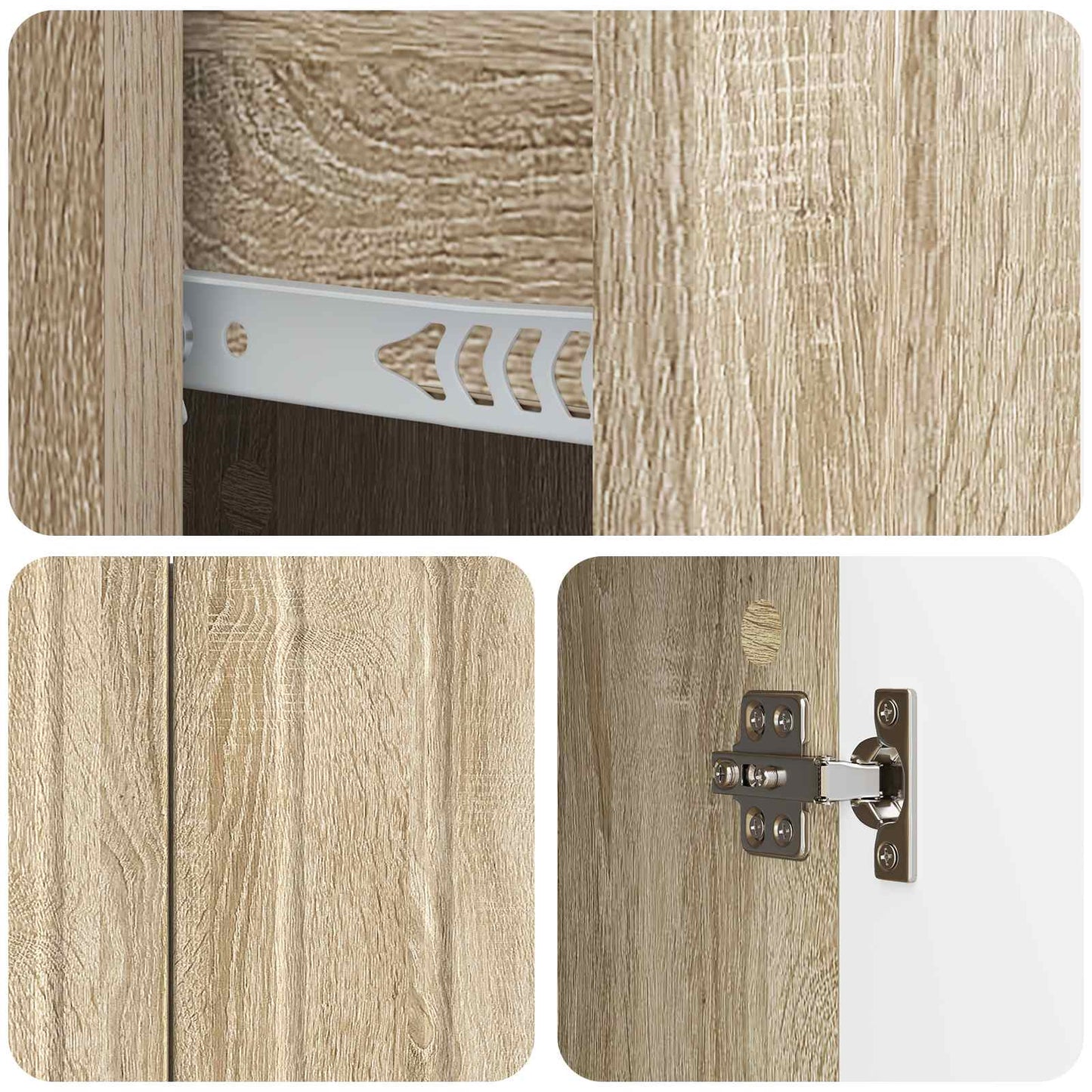 Sideboard Sonoma Oak 89 x 34.5 x 62 cm Engineered Wood