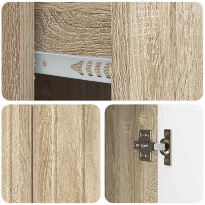 Sideboard Sonoma Oak 89 x 34.5 x 62 cm Engineered Wood