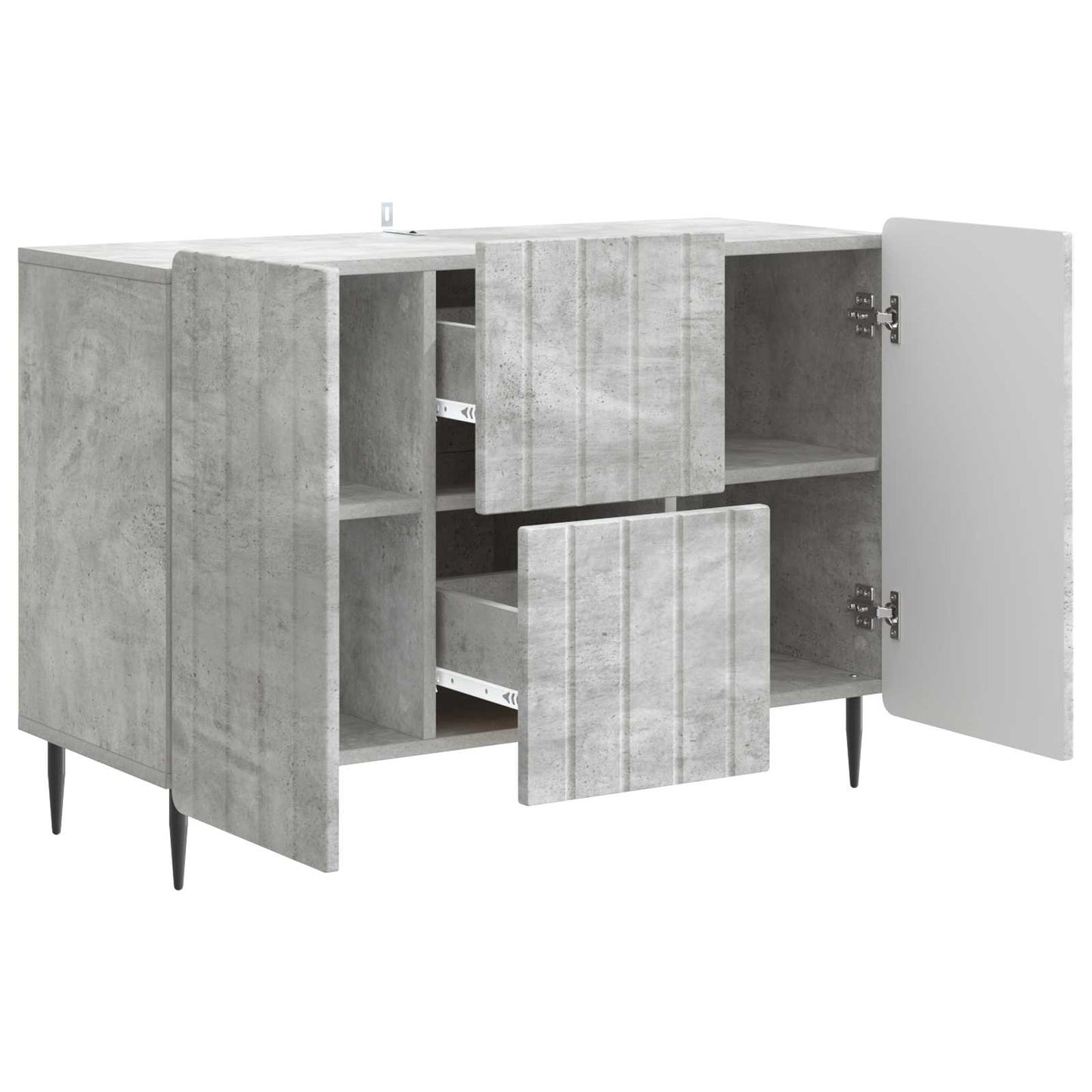 Sideboard Concrete Grey 89 x 34.5 x 62 cm Engineered Wood
