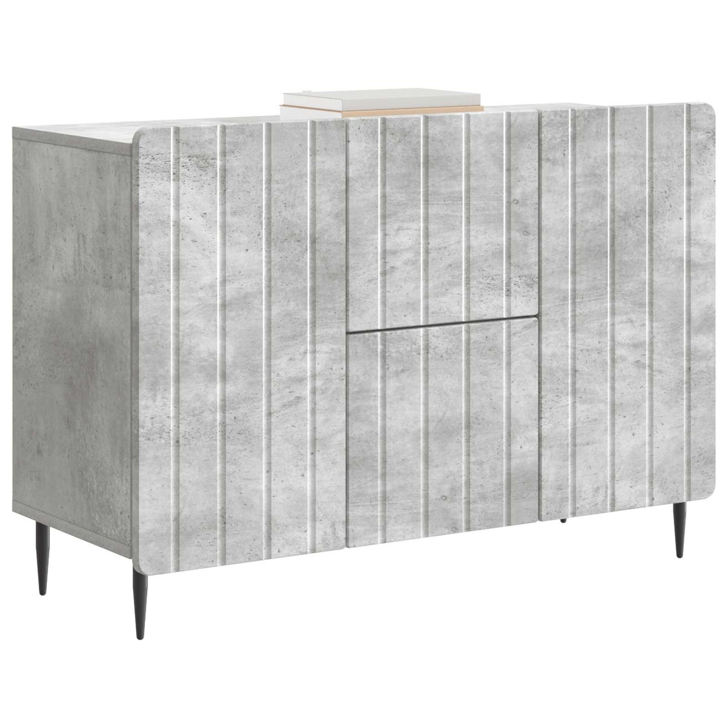 Sideboard Concrete Grey 89 x 34.5 x 62 cm Engineered Wood