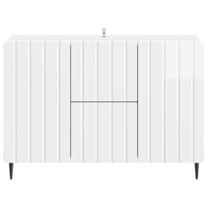 Sideboard High Gloss White 89 x 34.5 x 62 cm Engineered Wood