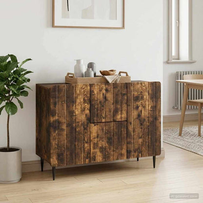 Sideboard Smoked Oak 89 x 34.5 x 62 cm Engineered Wood