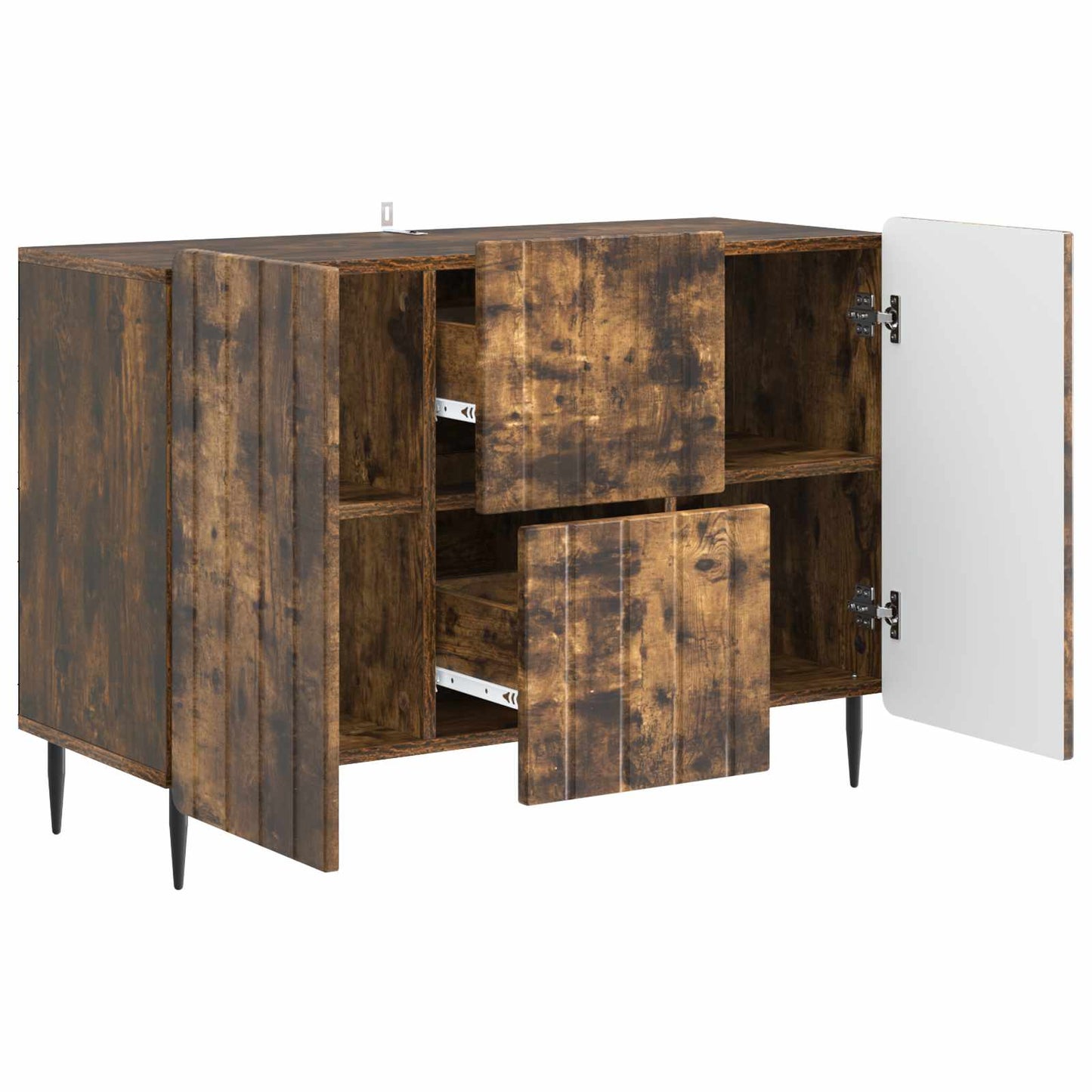 Sideboard Smoked Oak 89 x 34.5 x 62 cm Engineered Wood