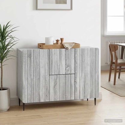 Sideboard Grey Sonoma 89 x 34.5 x 62 cm Engineered Wood