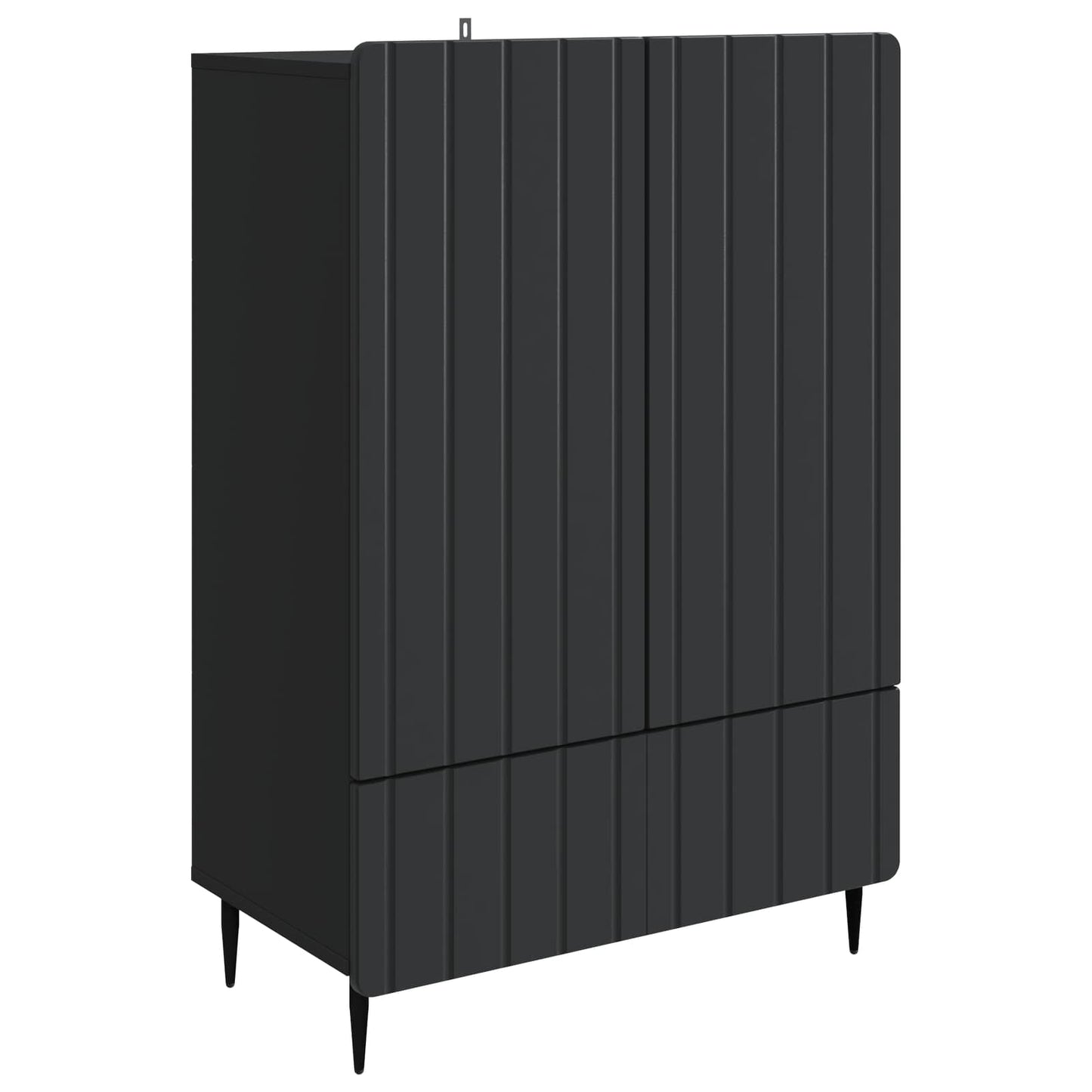 Sideboard Black 66 x 34.5 x 97 cm Engineered Wood