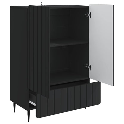 Sideboard Black 66 x 34.5 x 97 cm Engineered Wood