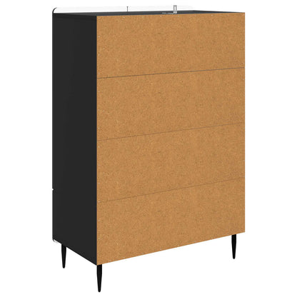 Sideboard Black 66 x 34.5 x 97 cm Engineered Wood