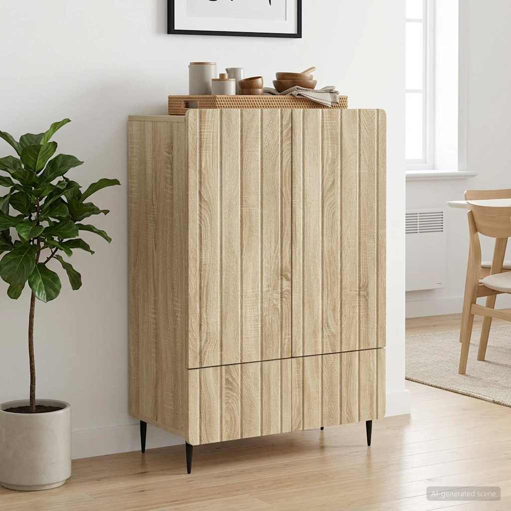 Sideboard Sonoma Oak 66 x 34.5 x 97 cm Engineered Wood