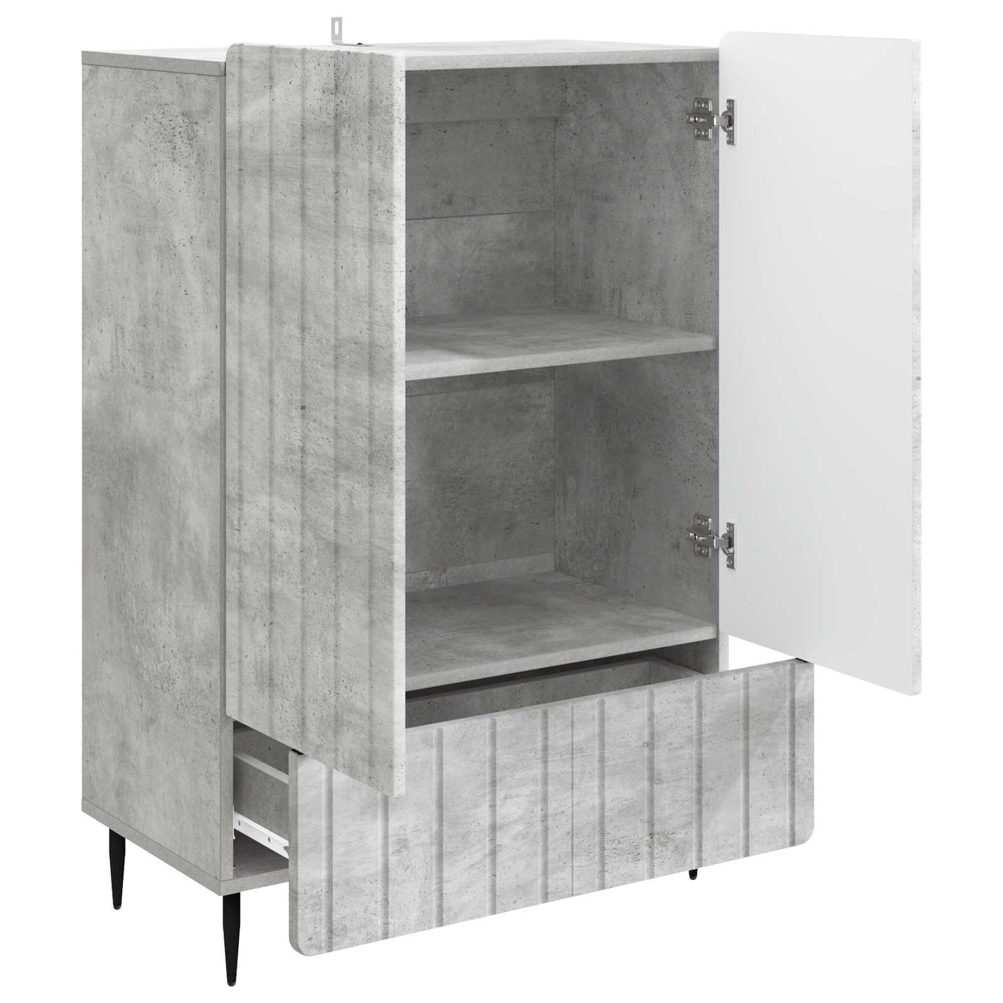 Sideboard Concrete Grey 66 x 34.5 x 97 cm Engineered Wood