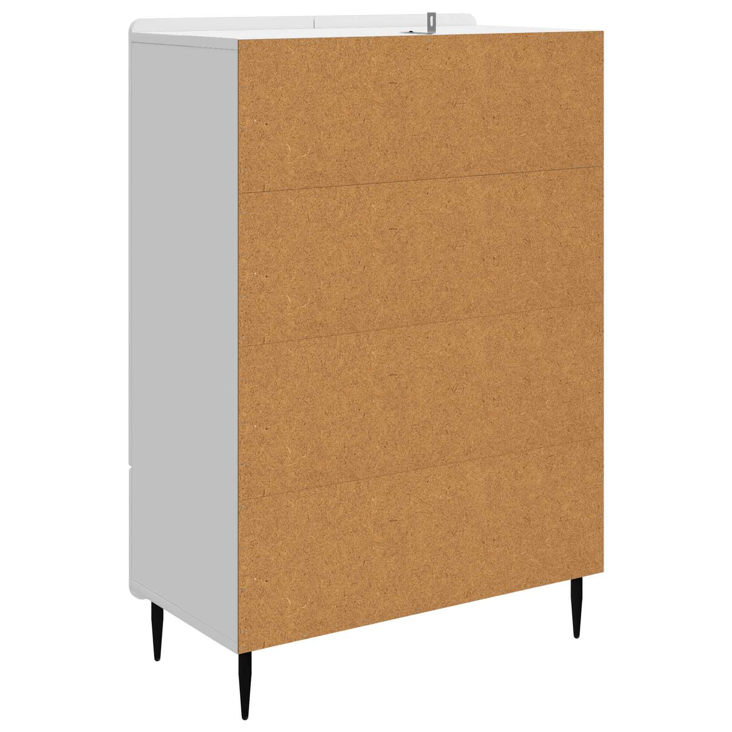 Sideboard High Gloss White 66 x 34.5 x 97 cm Engineered Wood