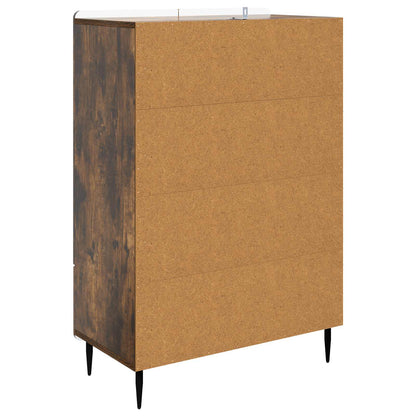 Sideboard Smoked Oak 66 x 34.5 x 97 cm Engineered Wood