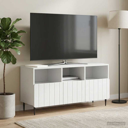 TV Cabinet with Drawer White 102 x 34.5 x 50 cm Engineered Wood