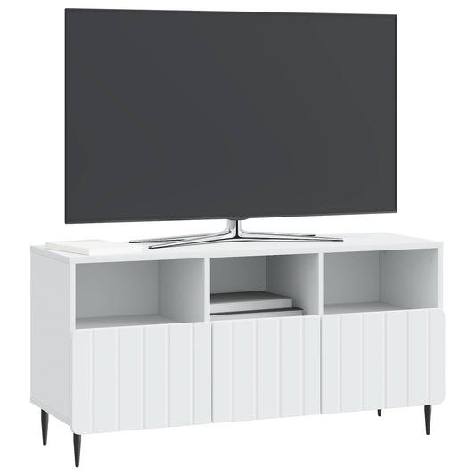 TV Cabinet with Drawer White 102 x 34.5 x 50 cm Engineered Wood