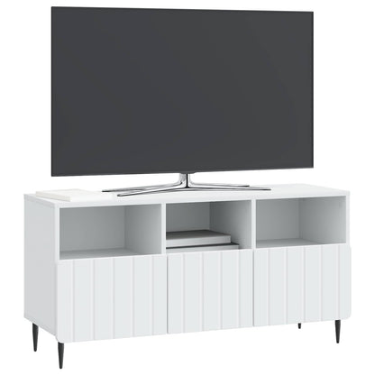 TV Cabinet with Drawer White 102 x 34.5 x 50 cm Engineered Wood