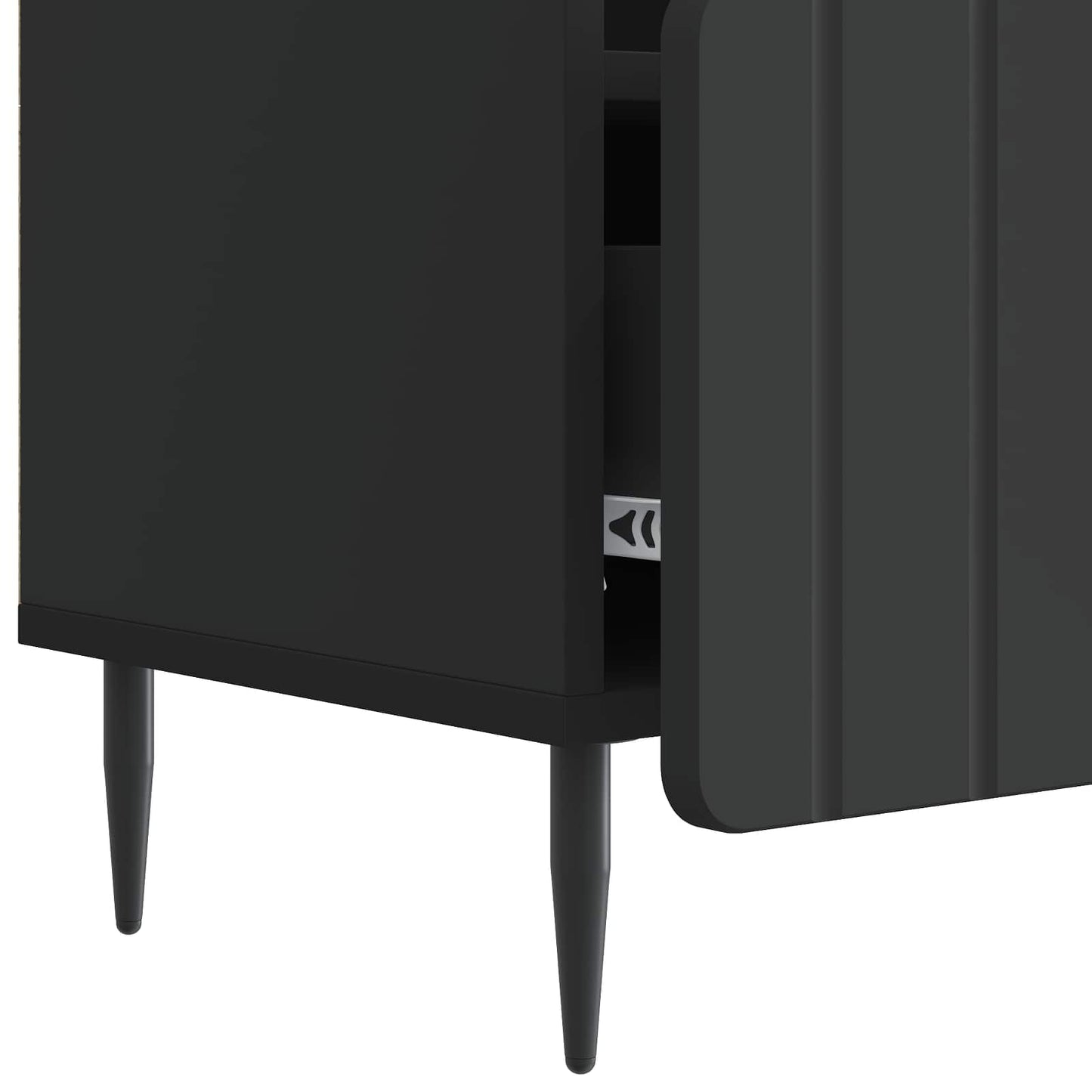 TV Cabinet with Drawer Black 102 x 34.5 x 50 cm Engineered Wood