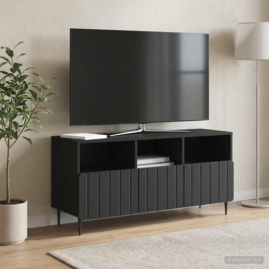 TV Cabinet with Drawer Black 102 x 34.5 x 50 cm Engineered Wood