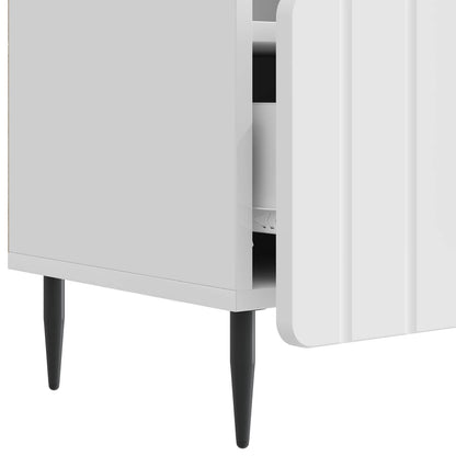 TV Cabinet High Gloss White 102 x 34.5 x 50 cm Engineered Wood