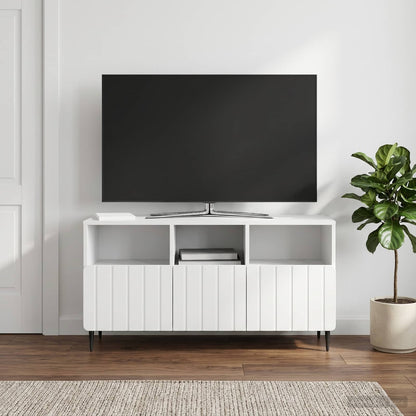 TV Cabinet High Gloss White 102 x 34.5 x 50 cm Engineered Wood