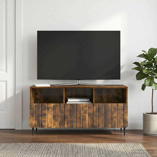 TV Cabinet Smoked Oak 102 x 34.5 x 50 cm Engineered Wood