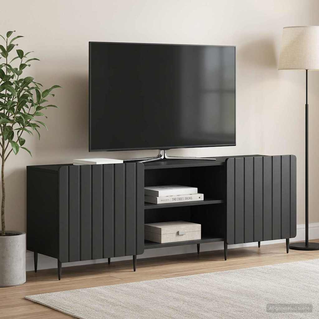 TV Cabinet Black 150 x 31 x 52 cm Engineered Wood
