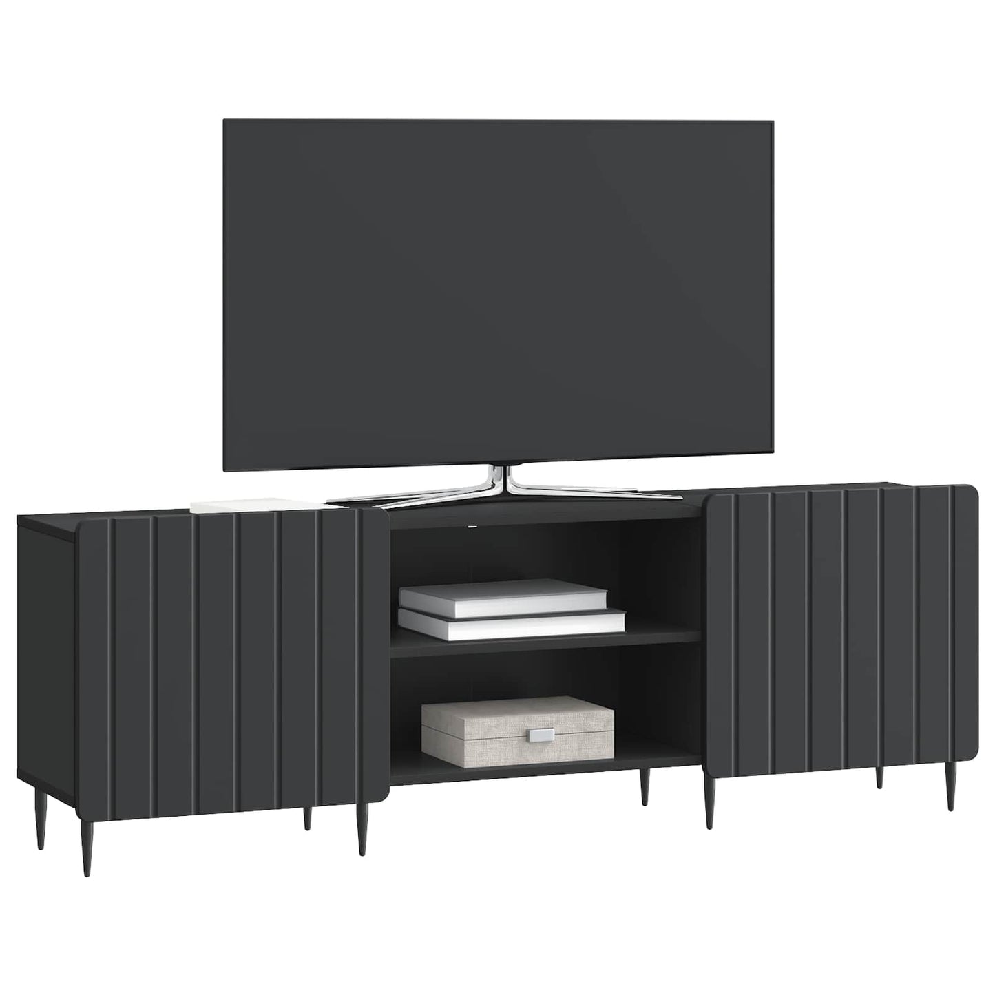 TV Cabinet Black 150 x 31 x 52 cm Engineered Wood