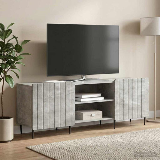 TV Cabinet Concrete Grey 150 x 31 x 52 cm Engineered Wood