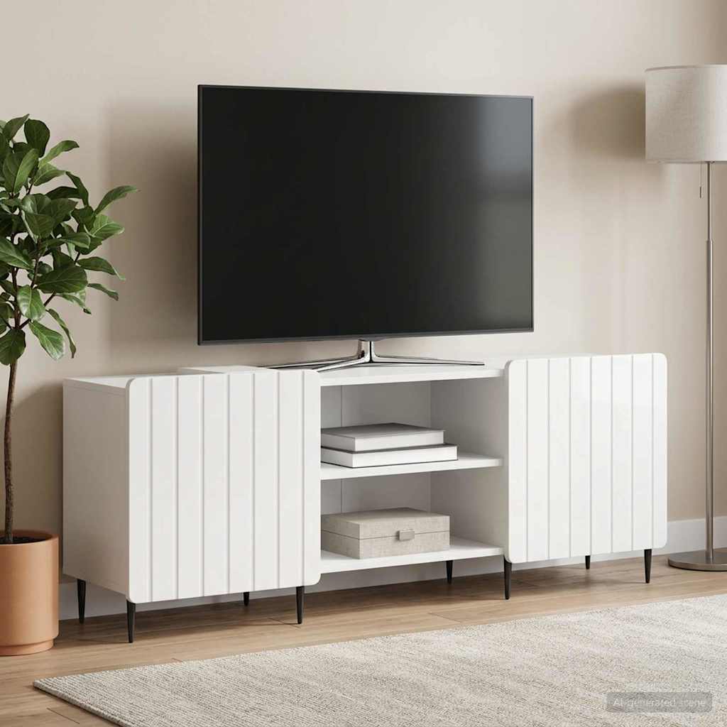 TV Cabinet High Gloss White 150 x 31 x 52 cm Engineered Wood
