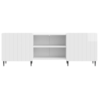TV Cabinet High Gloss White 150 x 31 x 52 cm Engineered Wood