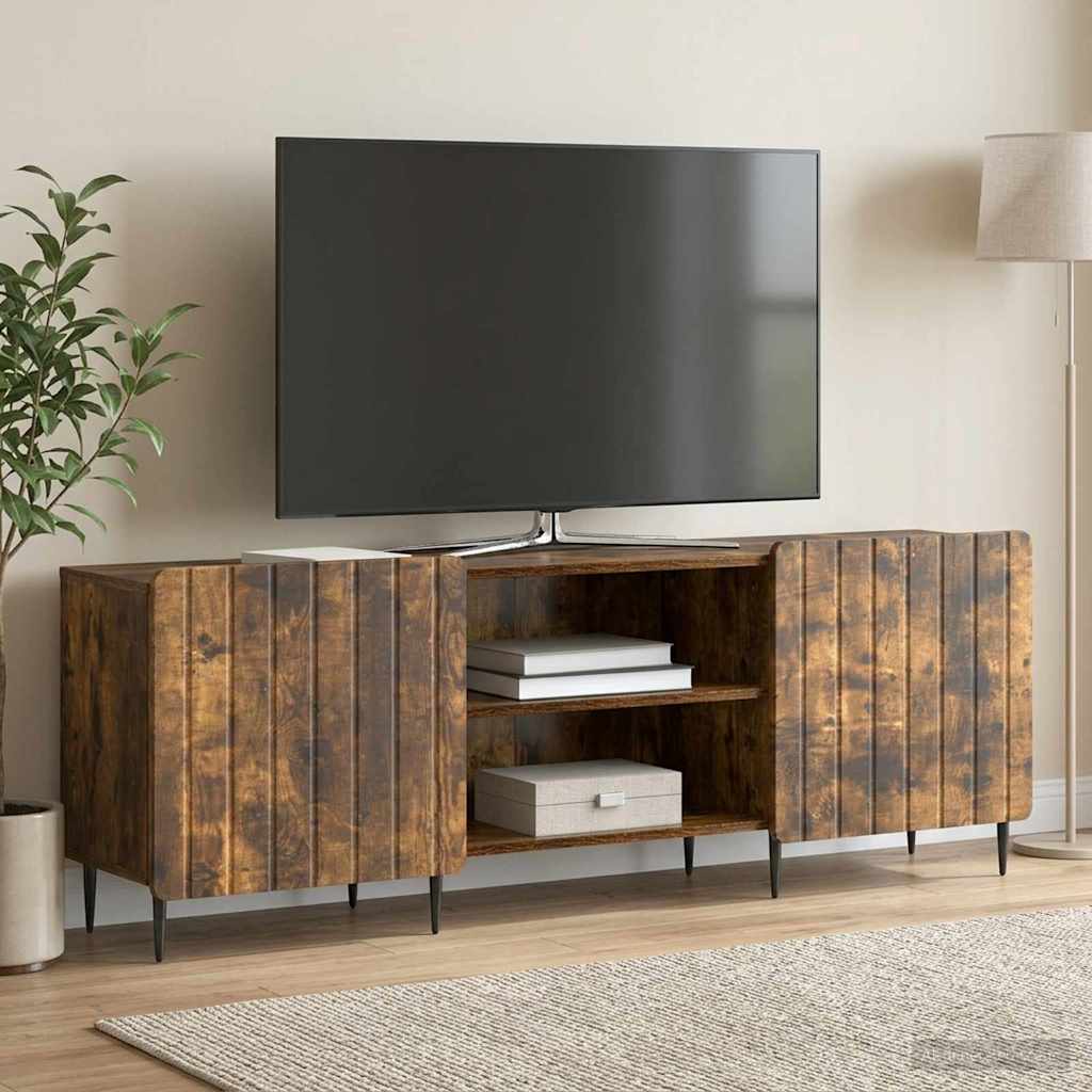 TV Cabinet Smoked Oak 150 x 31 x 52 cm Engineered Wood