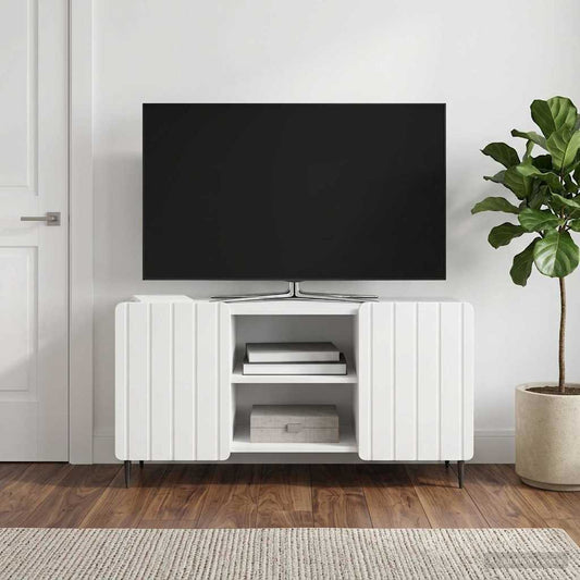 TV Cabinet High Gloss White 102 x 34.5 x 52 cm Engineered Wood