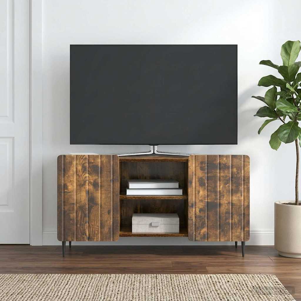 TV Cabinet Smoked Oak 102 x 34.5 x 52 cm Engineered Wood