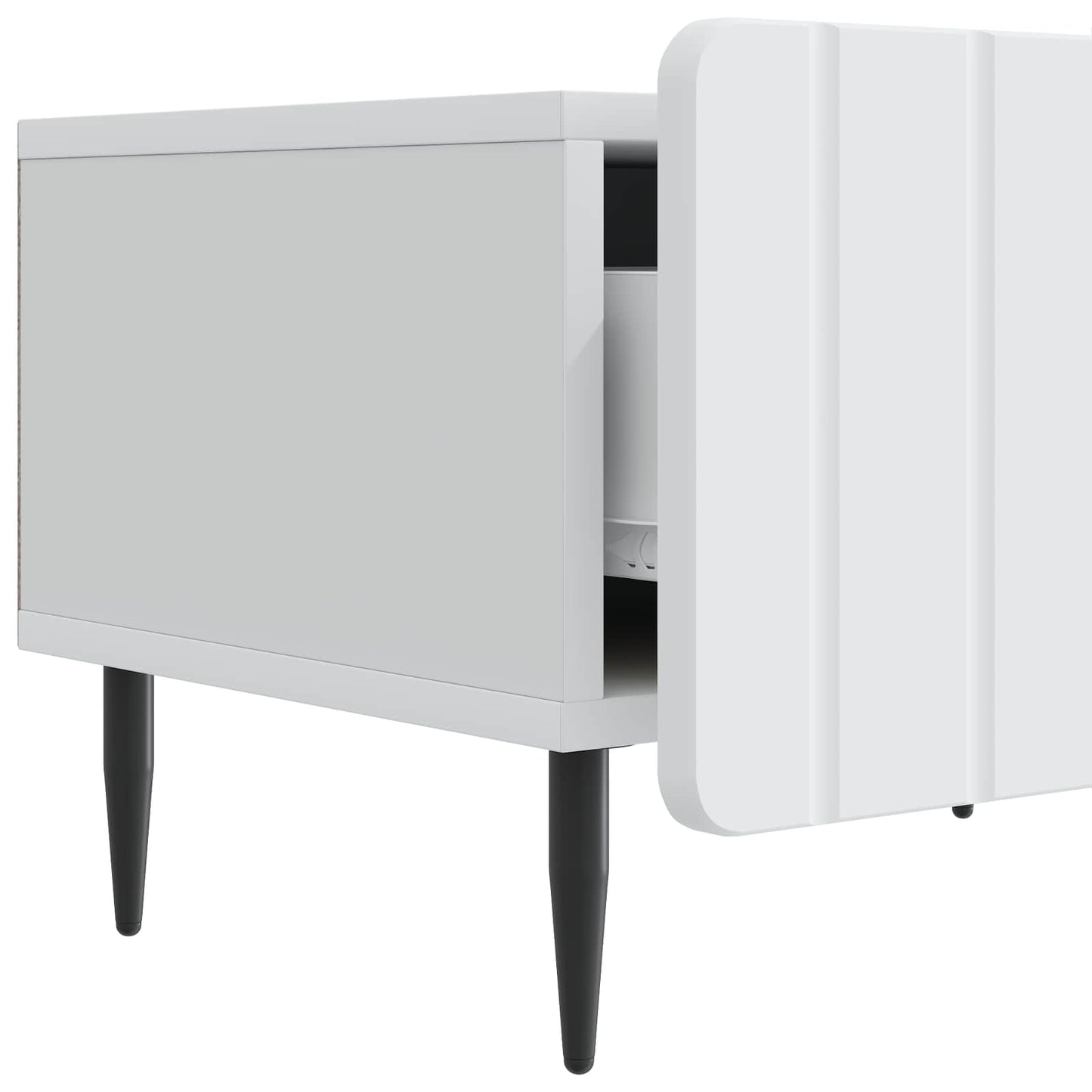 TV Cabinet with Drawer White 147 x 34.5 x 32 cm Engineered Wood