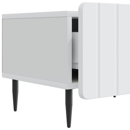 TV Cabinet with Drawer White 147 x 34.5 x 32 cm Engineered Wood
