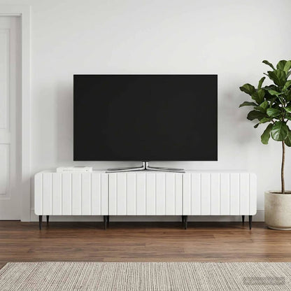 TV Cabinet with Drawer White 147 x 34.5 x 32 cm Engineered Wood