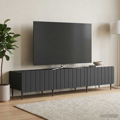 TV Cabinet with Drawer Black 147 x 34.5 x 32 cm Engineered Wood