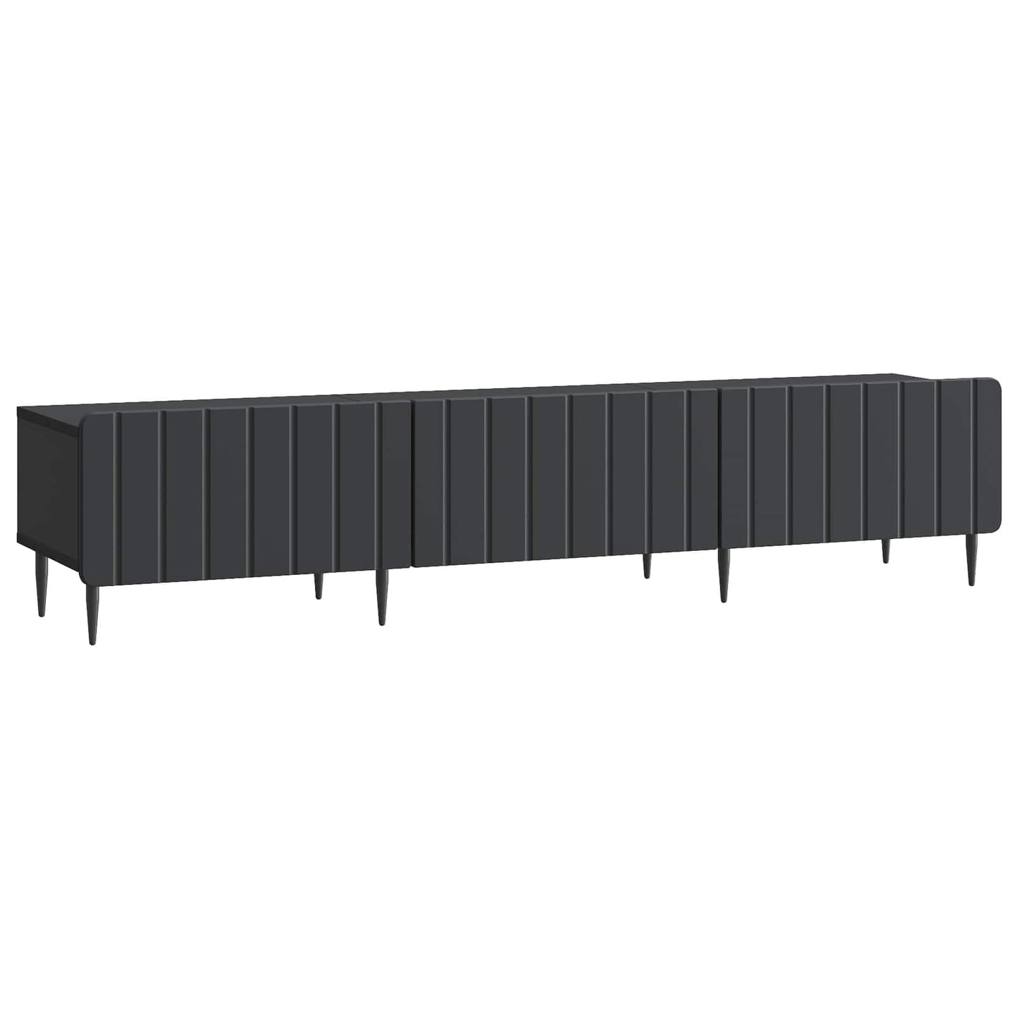TV Cabinet with Drawer Black 147 x 34.5 x 32 cm Engineered Wood