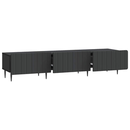 TV Cabinet with Drawer Black 147 x 34.5 x 32 cm Engineered Wood