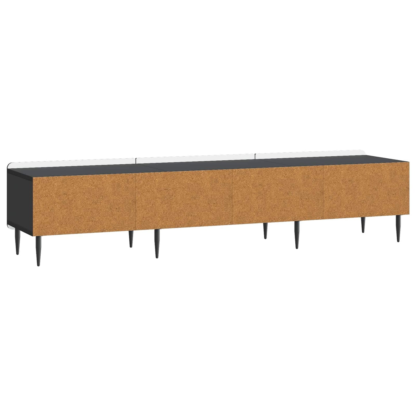 TV Cabinet with Drawer Black 147 x 34.5 x 32 cm Engineered Wood