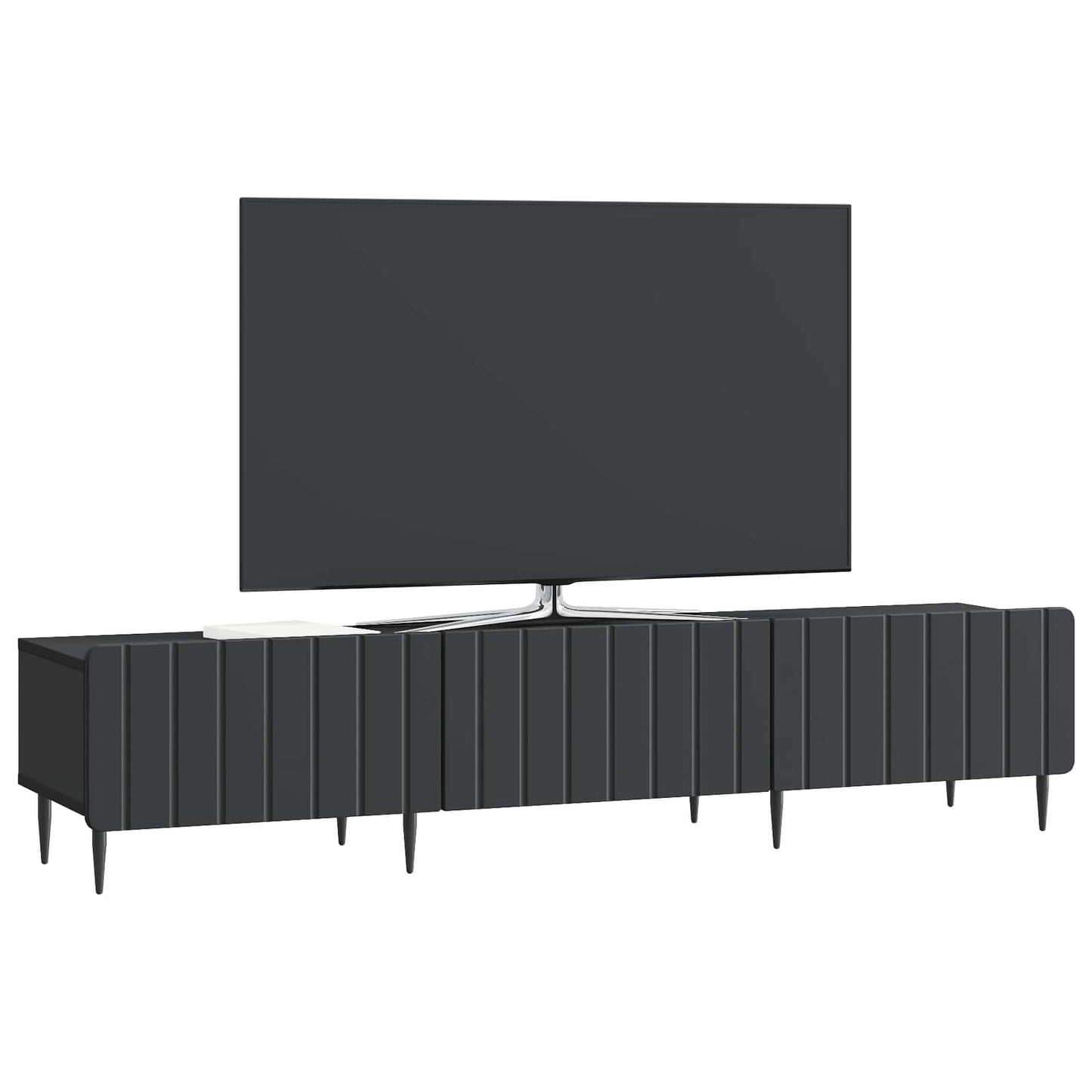 TV Cabinet with Drawer Black 147 x 34.5 x 32 cm Engineered Wood