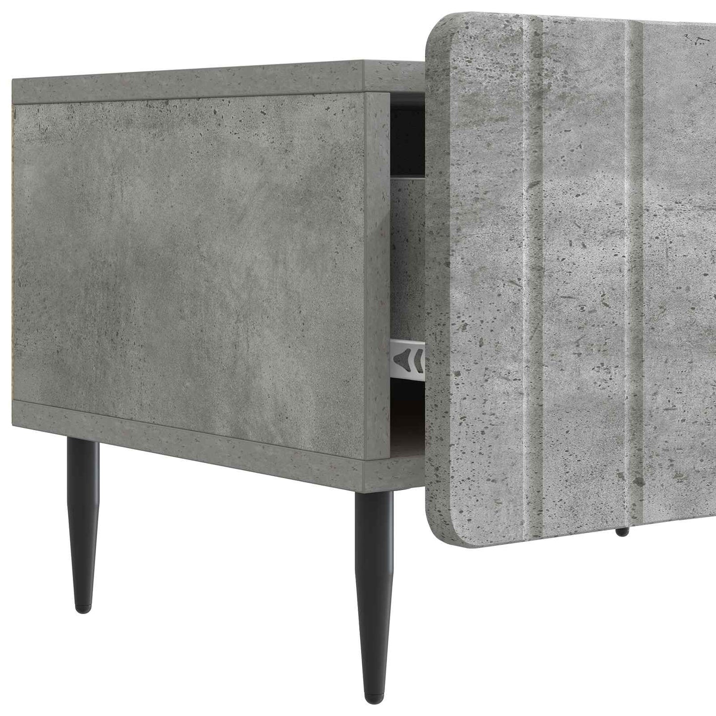 TV Cabinet Concrete Grey 147 x 34.5 x 32 cm Engineered Wood