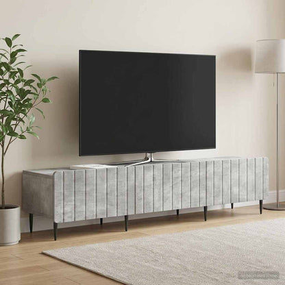 TV Cabinet Concrete Grey 147 x 34.5 x 32 cm Engineered Wood