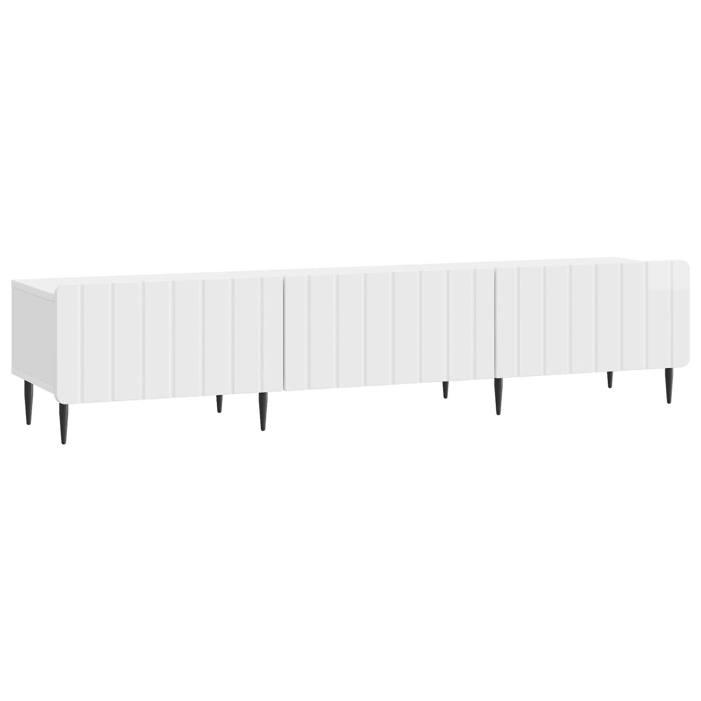 TV Cabinet High Gloss White 147 x 34.5 x 32 cm Engineered Wood